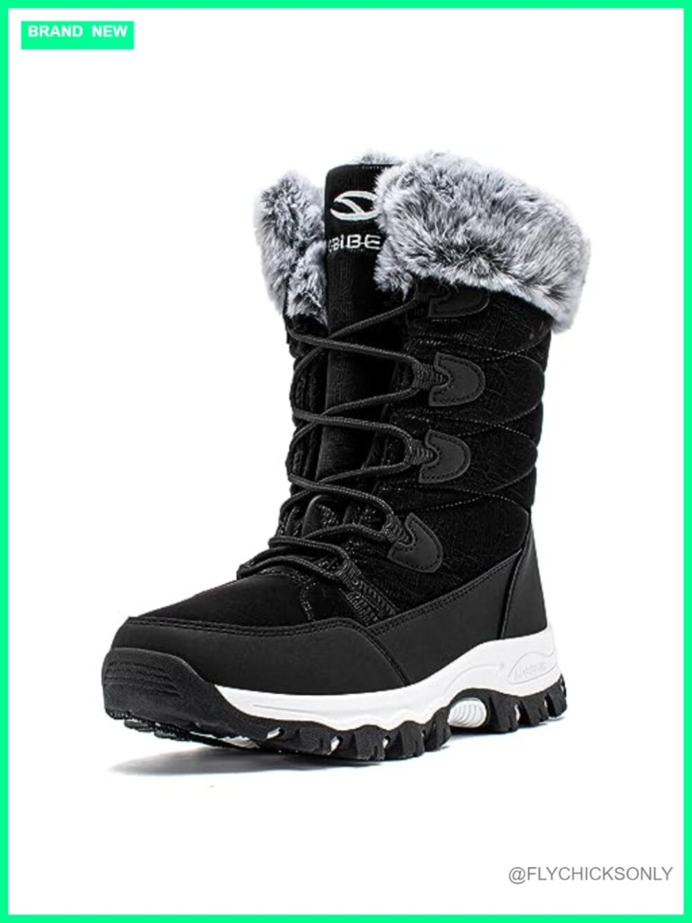 Waterproof Winter Snow Boots Lightweight Warm Faux Fur Lined Mid-Calf